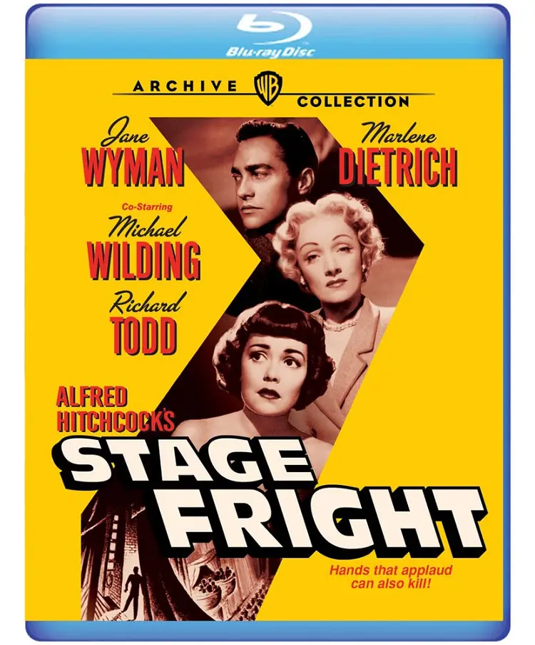 The poster of the movie Stage Fright by Alfred Hitchcock