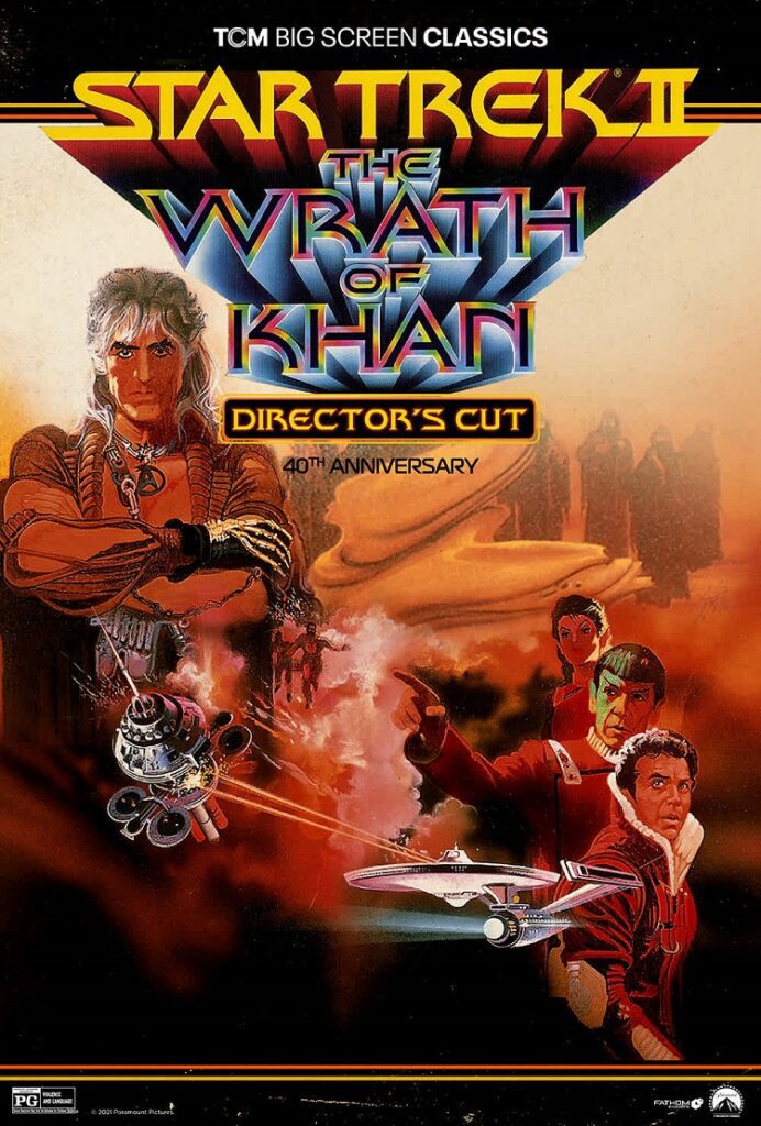 The poster of the movie WRATH OF KHAN from STAR TREK II