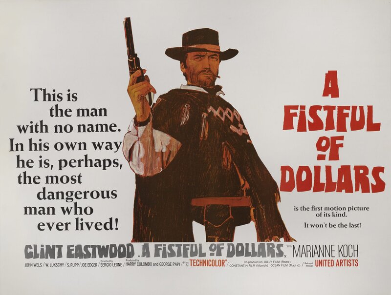 A fistful of dollars poster on display of the website