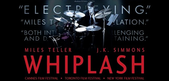 Whiplash movie poster on display of the website