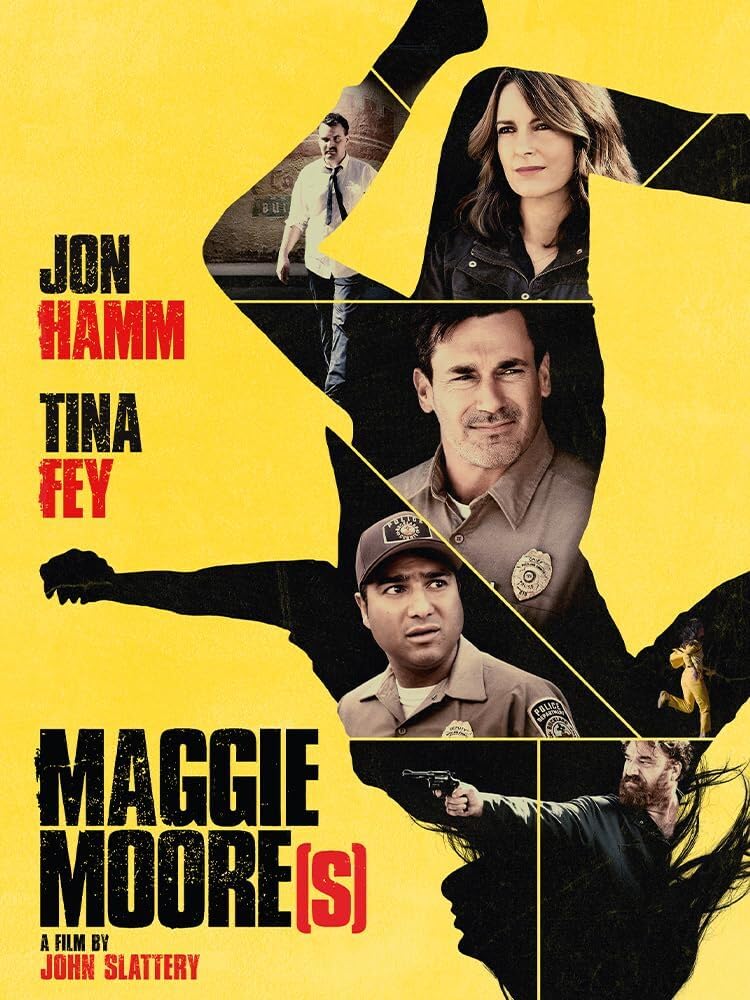Maggie Moores Blue Ray Movie Poster on a Yellow