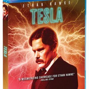 Ethan Hawke featuring in the poster of Tesla