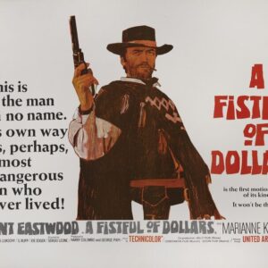 A fistful of dollars poster on display of the website